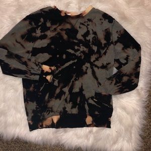 DIY bleach tie dye crew neck